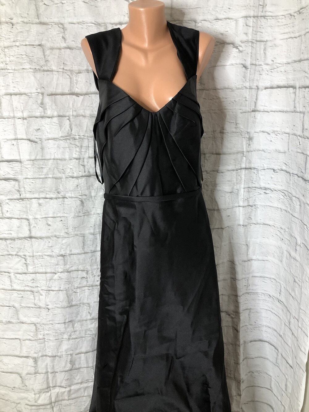 Rene Ruiz Black Long Formal Gown Sweetheart Neckline Size 14 NWT